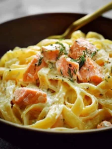 Creamy Salmon Fettuccine Ready in 30 Minutes or Less