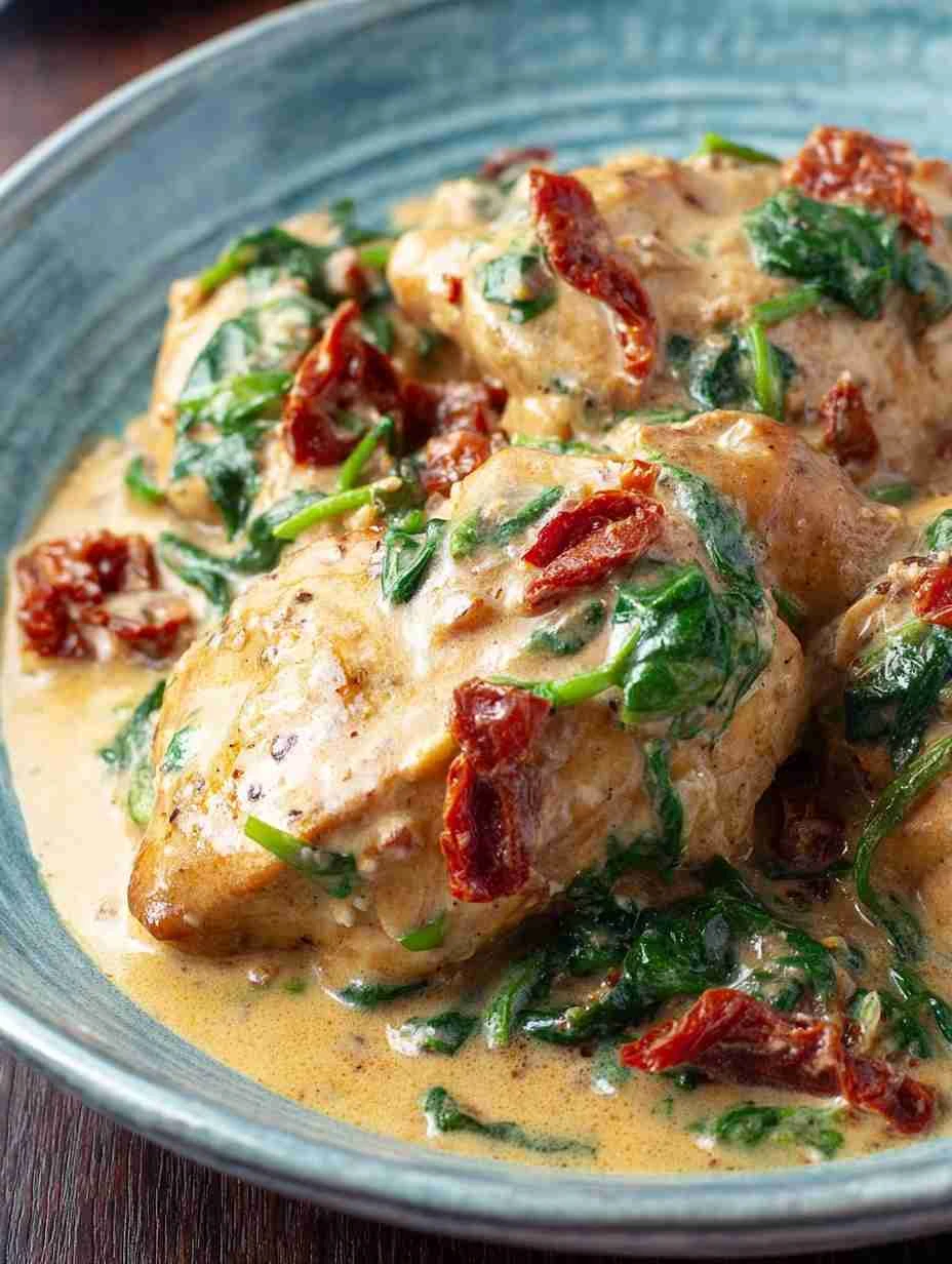 Slow Cooker Tuscan Chicken (Creamy Tuscan Chicken)