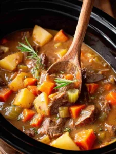 Crockpot Apple Cider Beef Stew