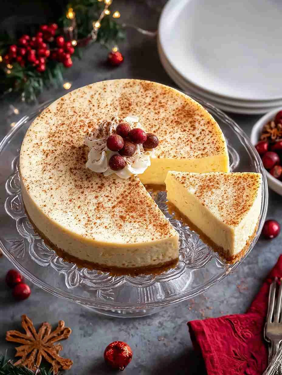 Decadent Eggnog Cheesecake For Your Holiday Celebrations Decadent Eggnog Cheesecake Your Holiday Celebrations