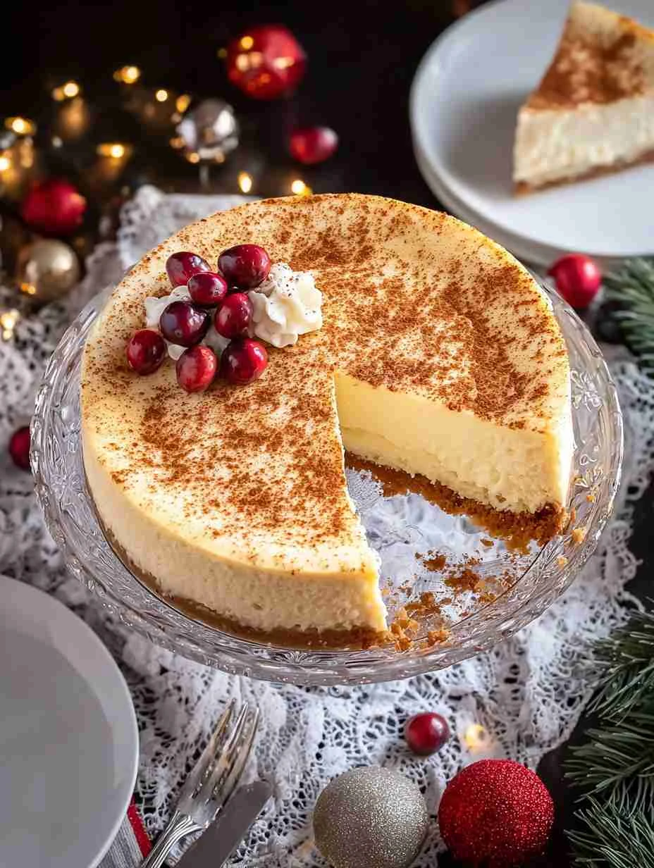 Decadent Eggnog Cheesecake For Your Holiday Celebrations Decadent Eggnog Cheesecake Your Holiday Celebrations