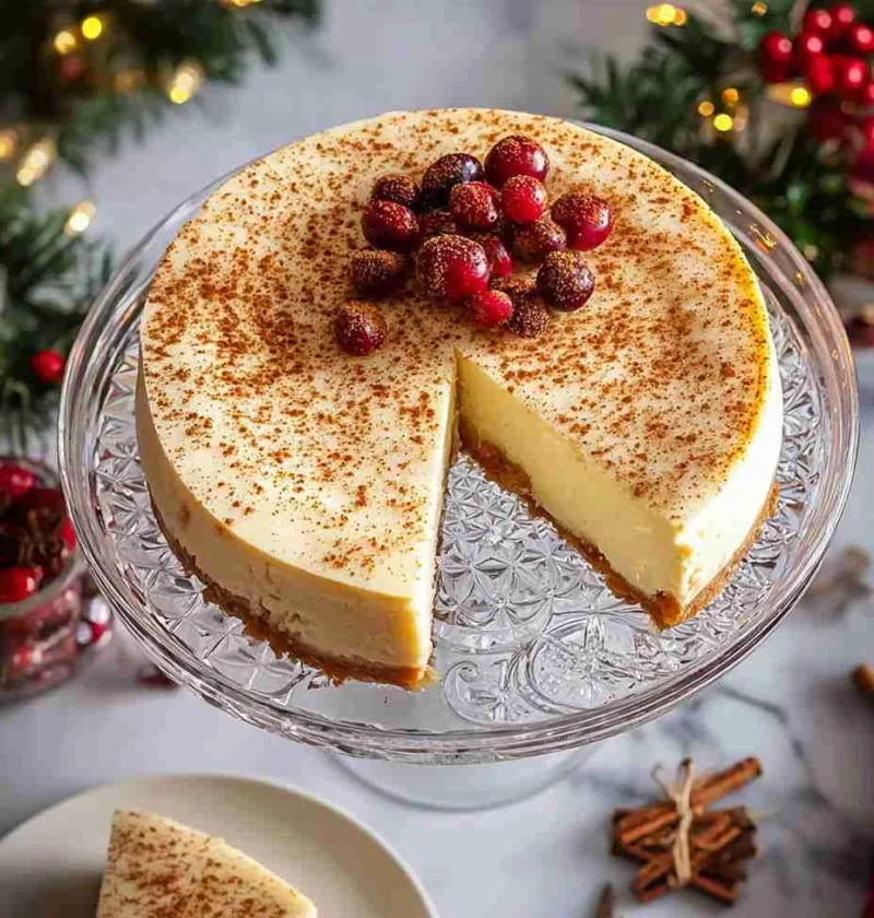 Decadent Eggnog Cheesecake For Your Holiday Celebrations Decadent Eggnog Cheesecake Your Holiday Celebrations