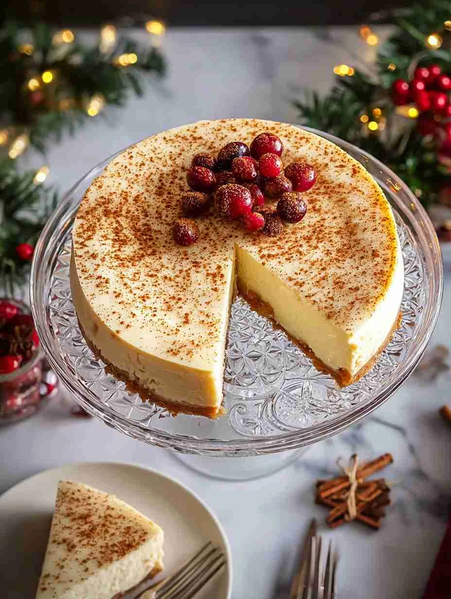 Decadent Eggnog Cheesecake for Your Holiday Celebrations