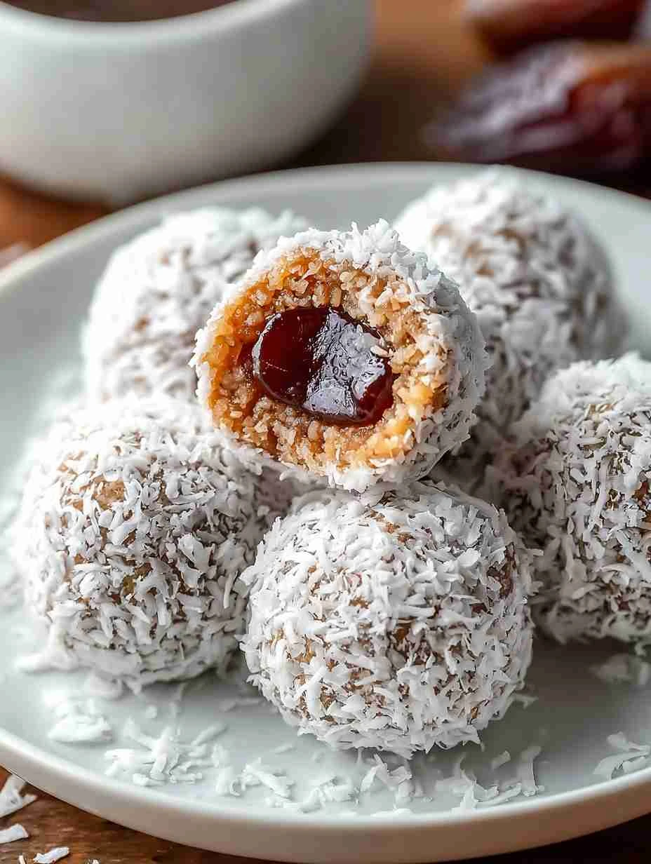 Delicious Coconut Date Rolls: Healthy Treats in 10 Minutes