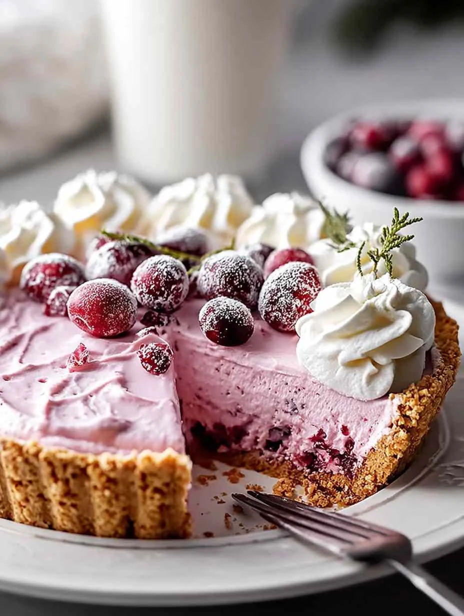 Delightful Cranberry Mousse Pie for Your Holiday Table