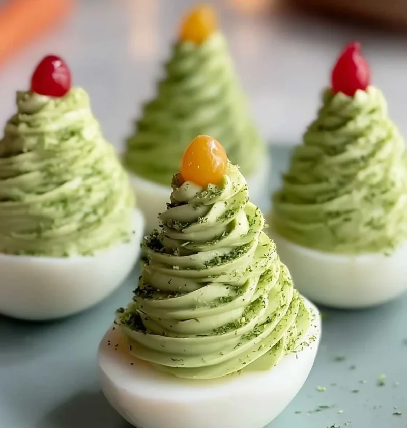 Deviled Egg Christmas Tree Recipe Easy Deviled Egg Christmas Tree Festive Deviled Egg Tree Platter Deviled Egg Tree Arrang...