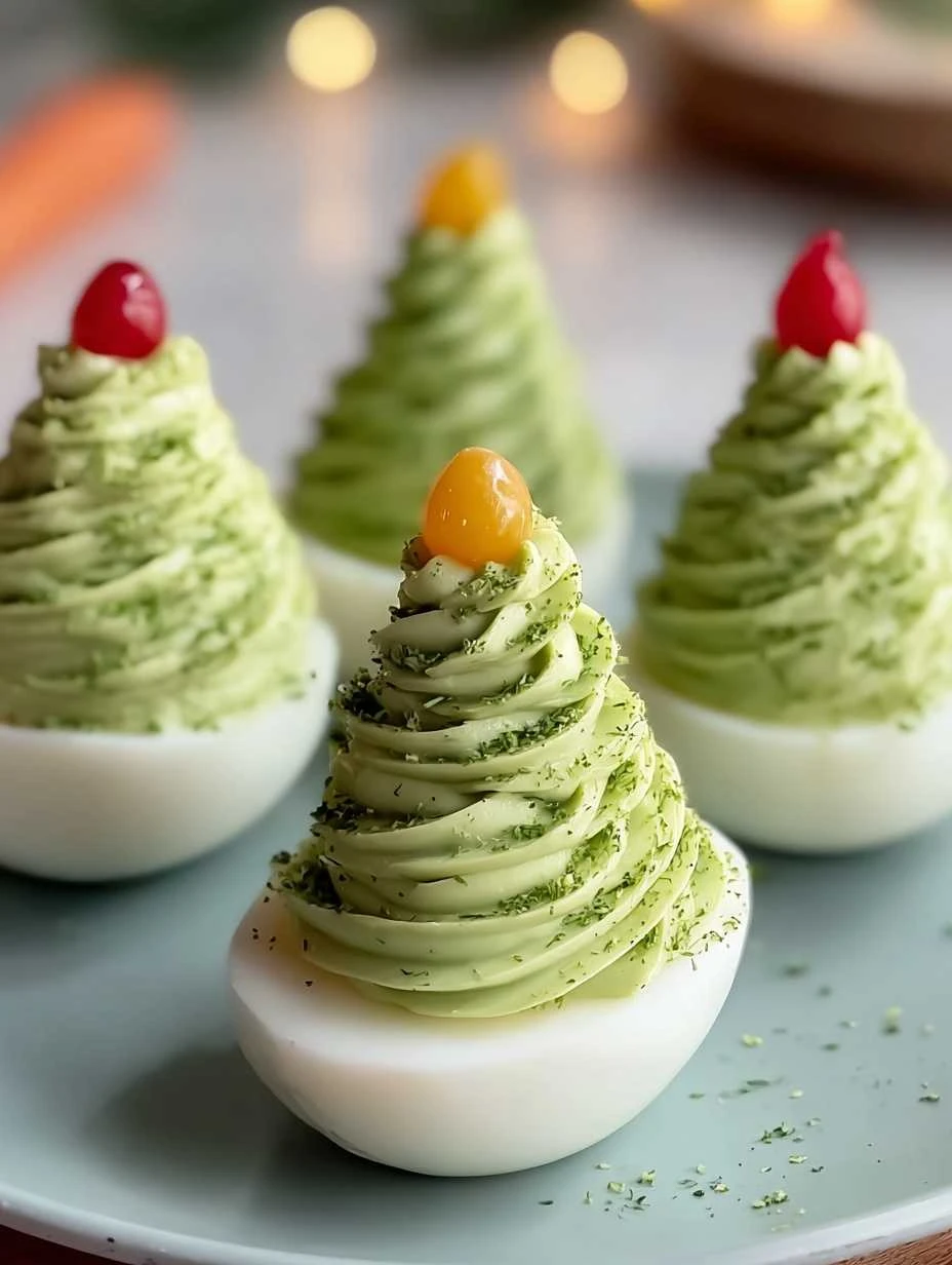 Deviled Egg Christmas Trees