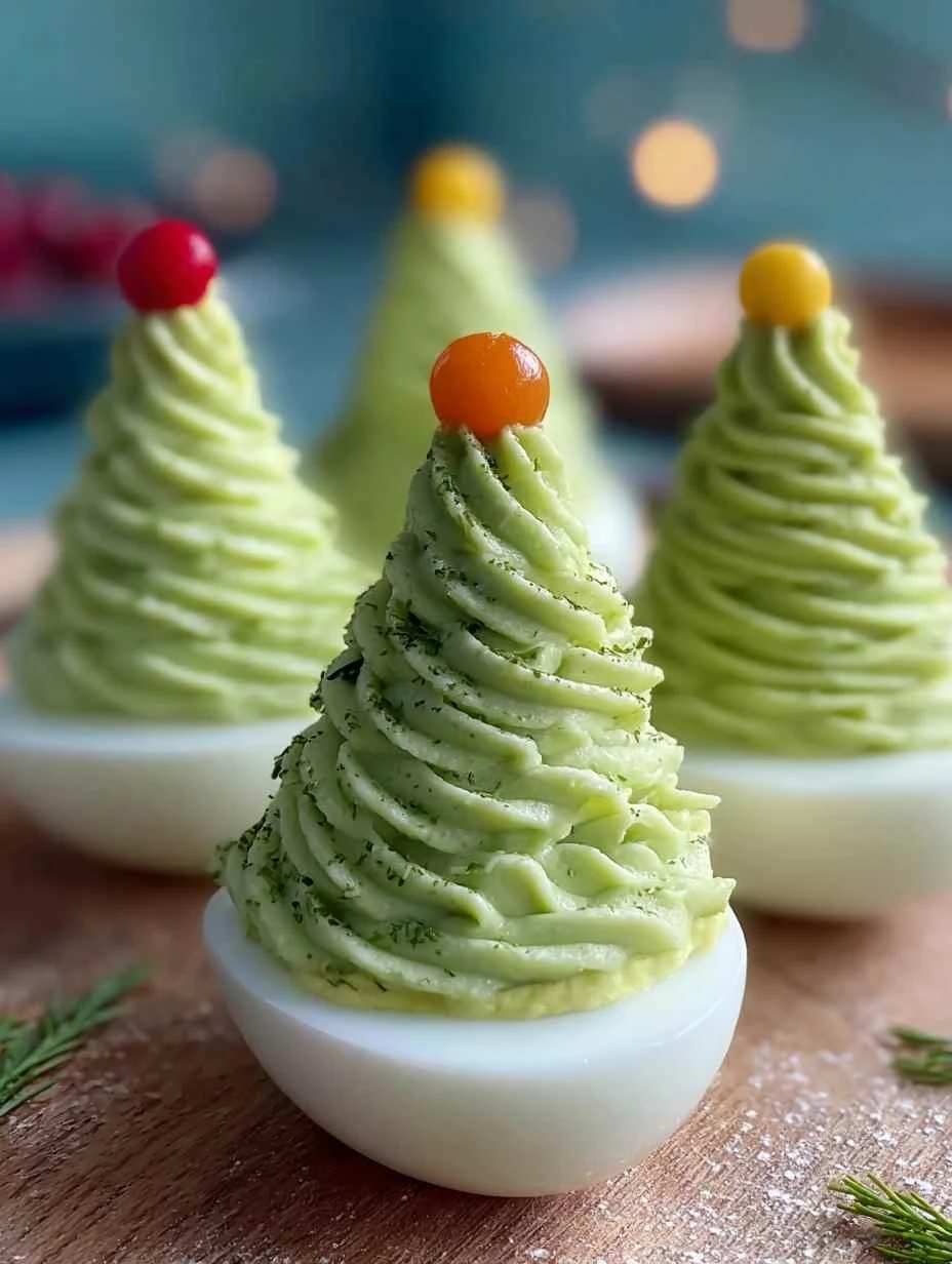Deviled Egg Christmas Tree Recipe Easy Deviled Egg Christmas Tree Festive Deviled Egg Tree Platter Deviled Egg Tree Arrang...