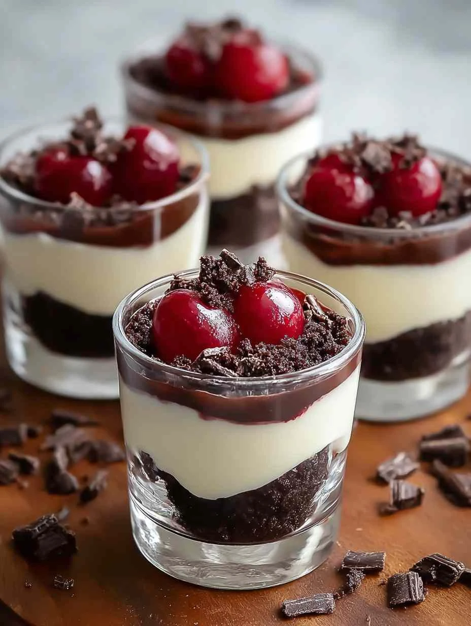 DLux Mini Dessert Cups: Indulge in Chocolate Cherry Bliss