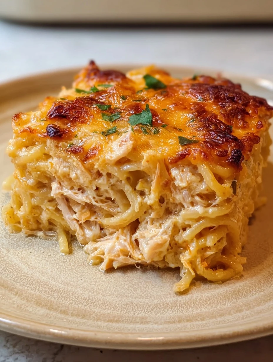 Easy Chicken Spaghetti Bake Recipe Healthy Chicken Spaghetti Bake Gluten-free Chicken Spaghetti Bake Low Carb Chicken Spag...
