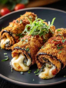 Eggplant Mozzarella Wrap Rolls