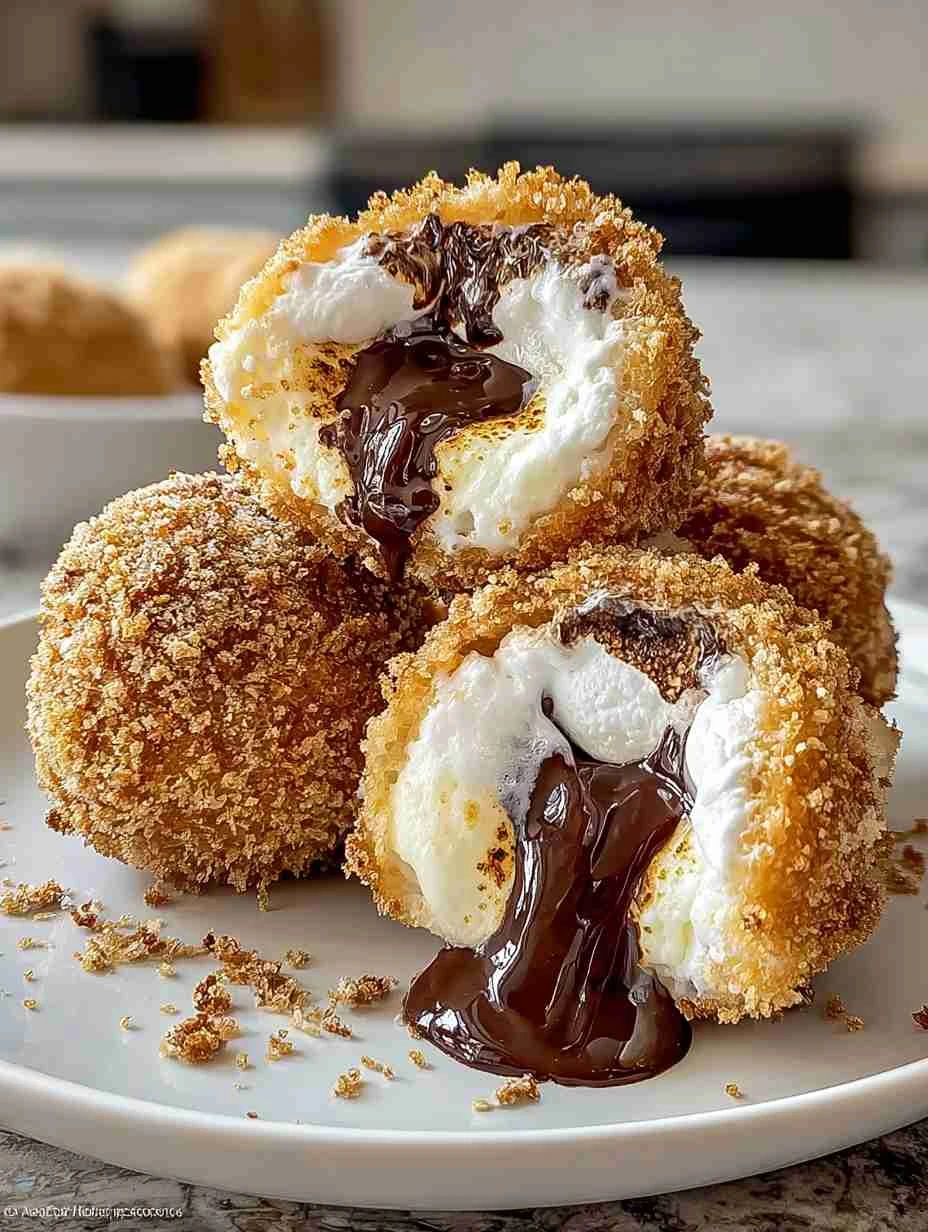 Easy Fried S'mores Bombs Recipe Simple Ingredients For S'mores Bombs How To Make S'mores Bombs At Home Best Fried S'mores ...