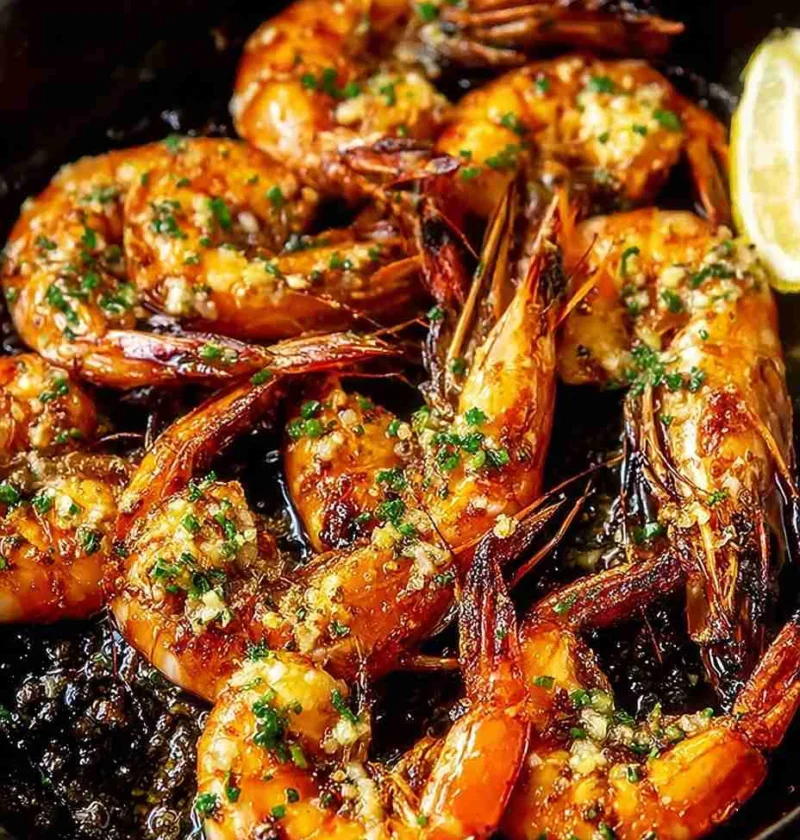 Easy Grilled Garlic Butter Prawns Recipe Best Garlic Butter Prawns On The Grill How To Make Grilled Garlic Prawns Spicy Gr...