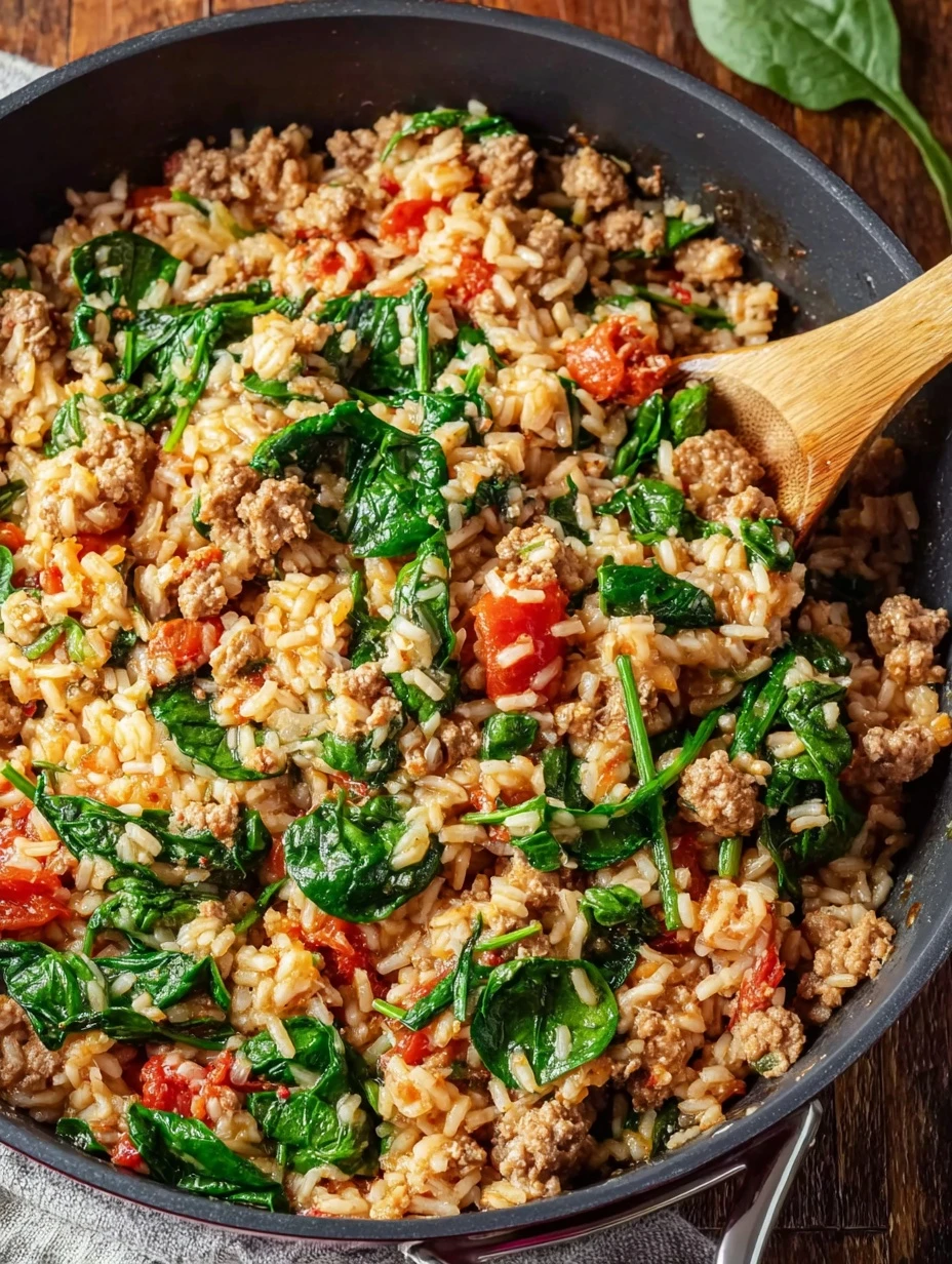 Easy Italian Sausage And Rice Skillet Recipe One-pan Italian Sausage And Rice Healthy Italian Sausage And Rice Skillet Hom...