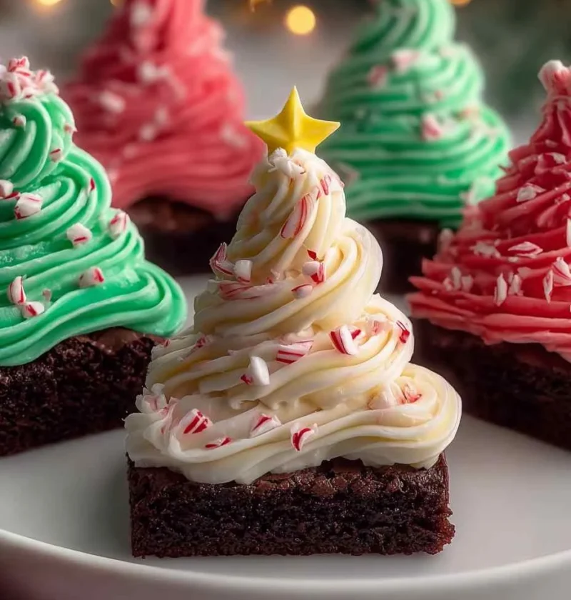 Festive Frosted Christmas Brownies Recipe Easy Christmas Brownie Decorating Ideas Best Frosted Brownies For Holiday Partie...