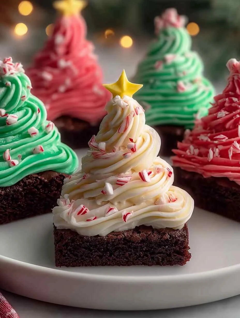 Festive Frosted Christmas Brownies