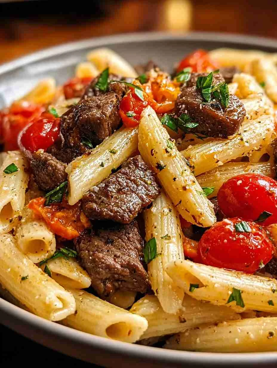Garlic Beef Pasta