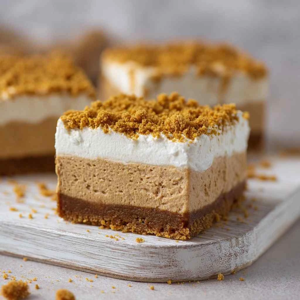 Gingerbread Cheesecake Bars Gingersnap Crust