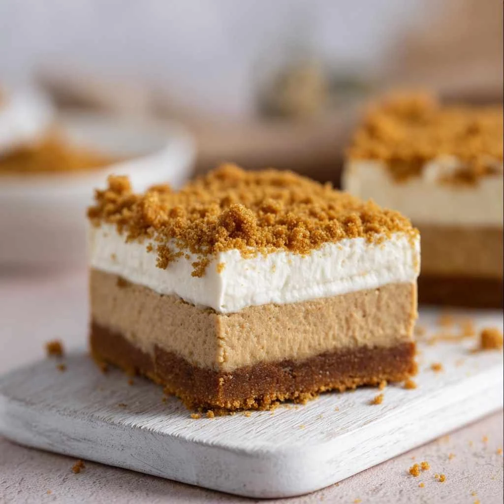 Gingerbread Cheesecake Bars Gingersnap Crust