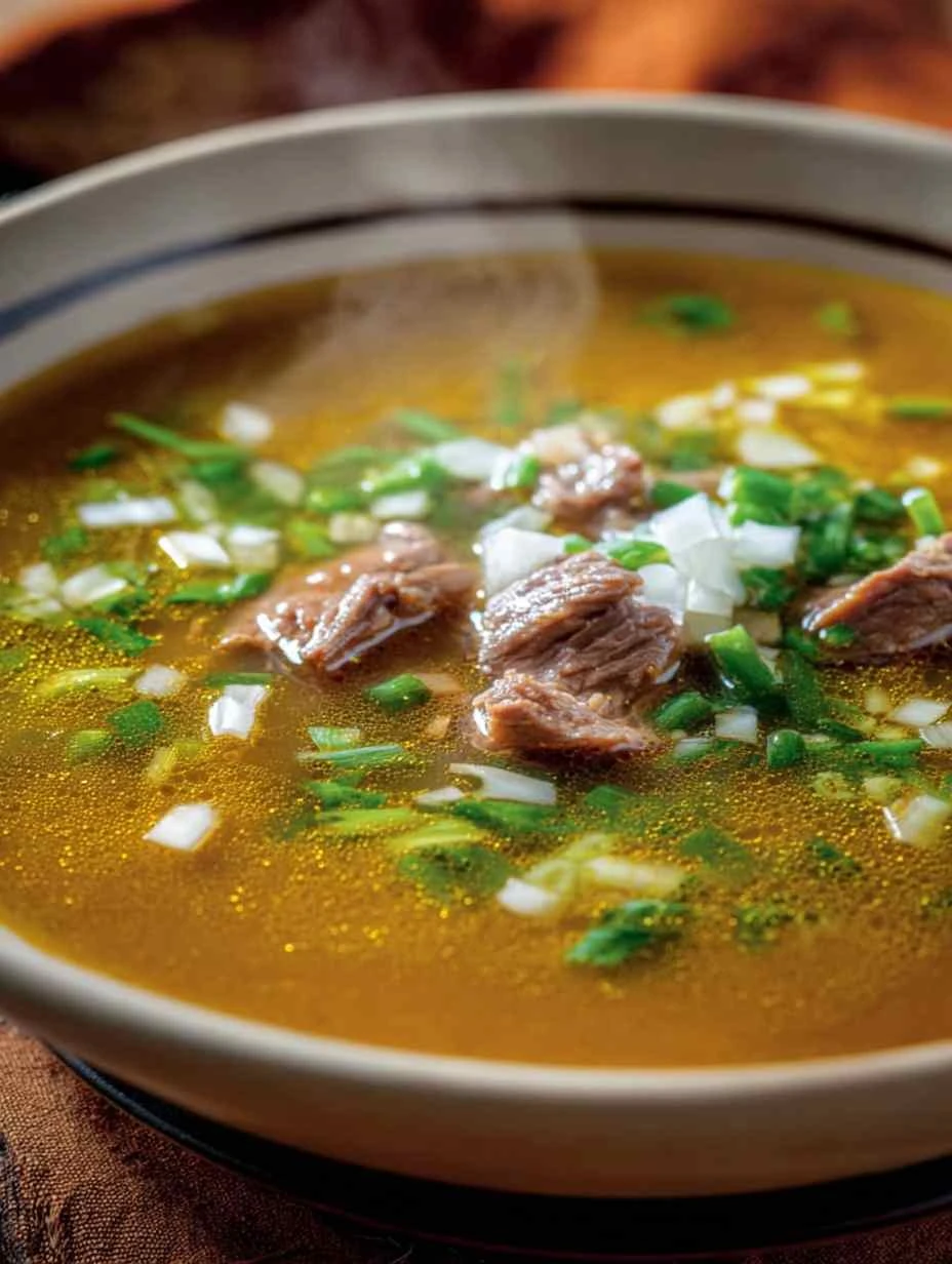 Golden Soup With Shaved Beef: A Brothy Spicy Surprise Golden Soup Shaved Beef Brothy Spicy