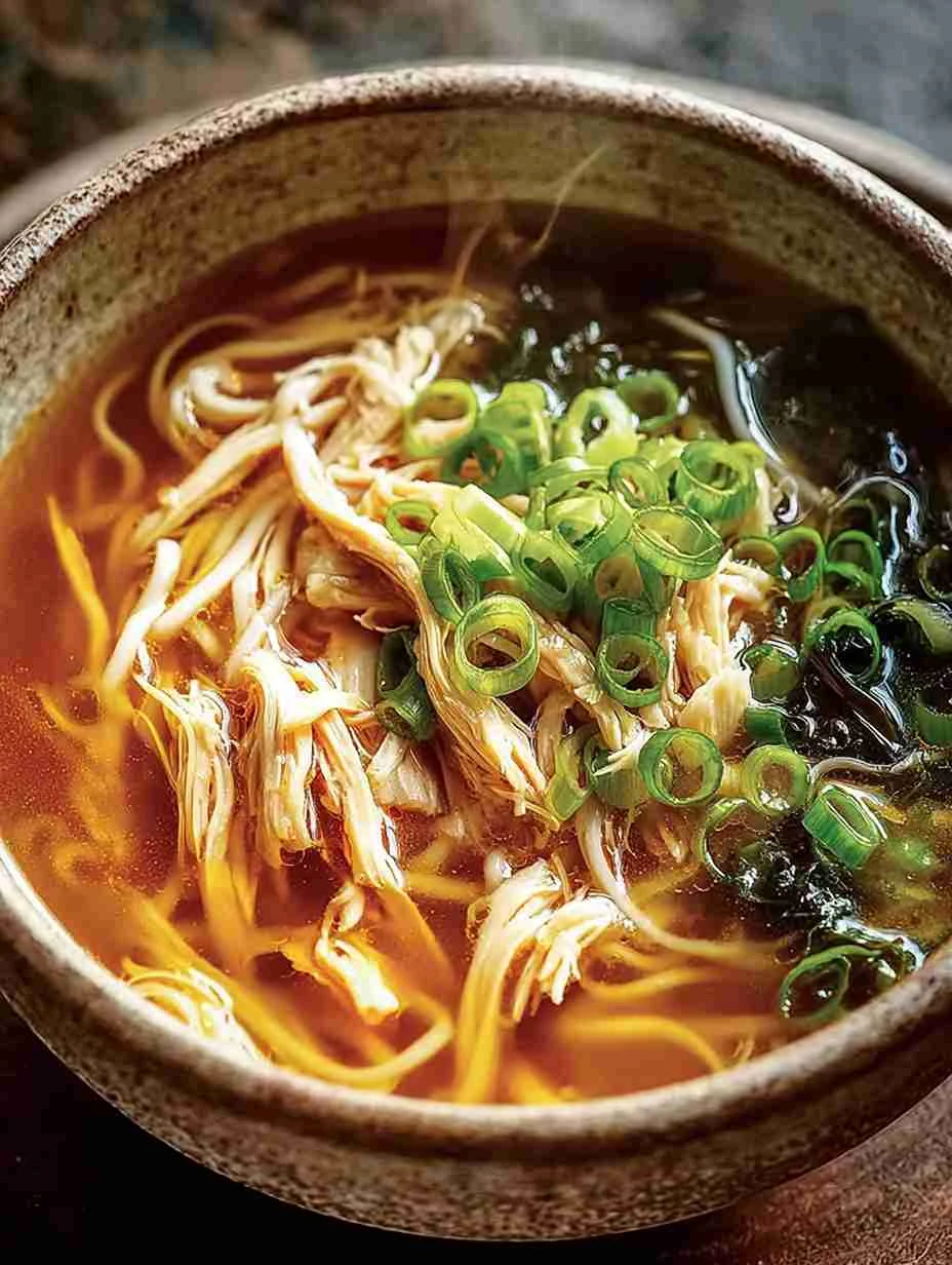 Homemade Ginger Scallion Chicken Noodle Soup Aromatic Ginger Chicken Soup Recipe Scallion Ginger Noodle Soup Benefits Hear...