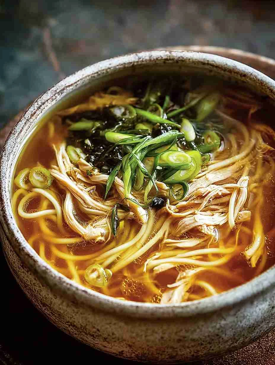 Homemade Ginger Scallion Chicken Noodle Soup Aromatic Ginger Chicken Soup Recipe Scallion Ginger Noodle Soup Benefits Hear...