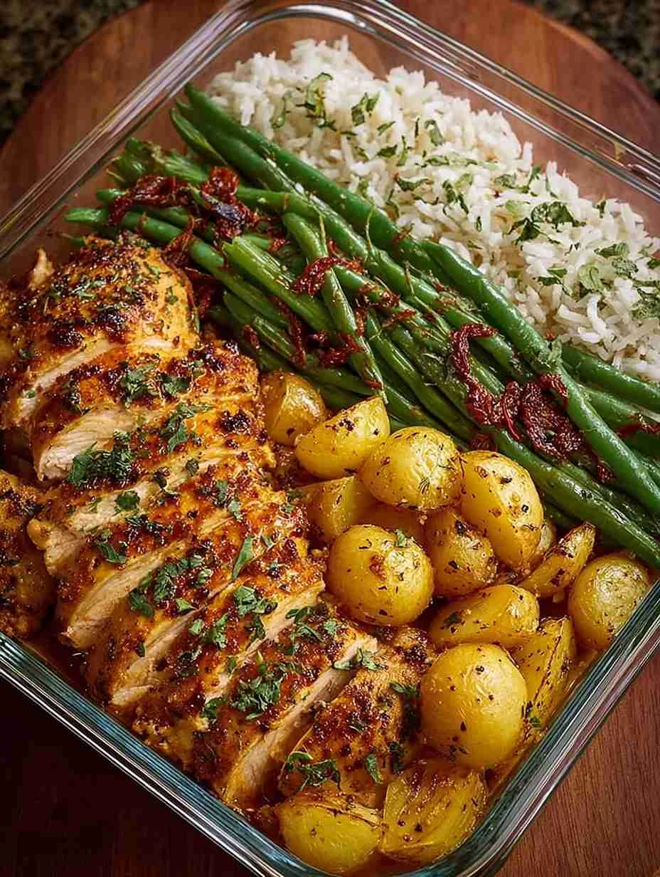 Honey Mustard Chicken Tray Bake Recipe Easy Honey Mustard Chicken Dinner Herbed Potatoes And Chicken Tray Meal One Pan Hon...