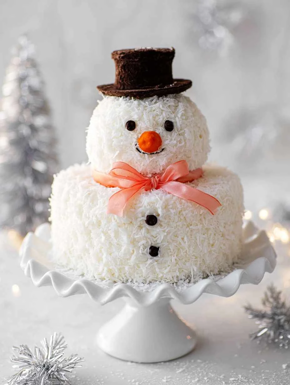 How to Make a Frosty Snowman Coconut Bundt Cake