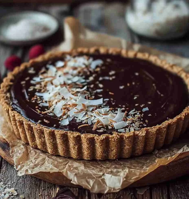 Irresistible Chocolate Coconut Tart That’s Naturally Vegan Irresistible Chocolate Coconut Tart Thats Naturally Vegan