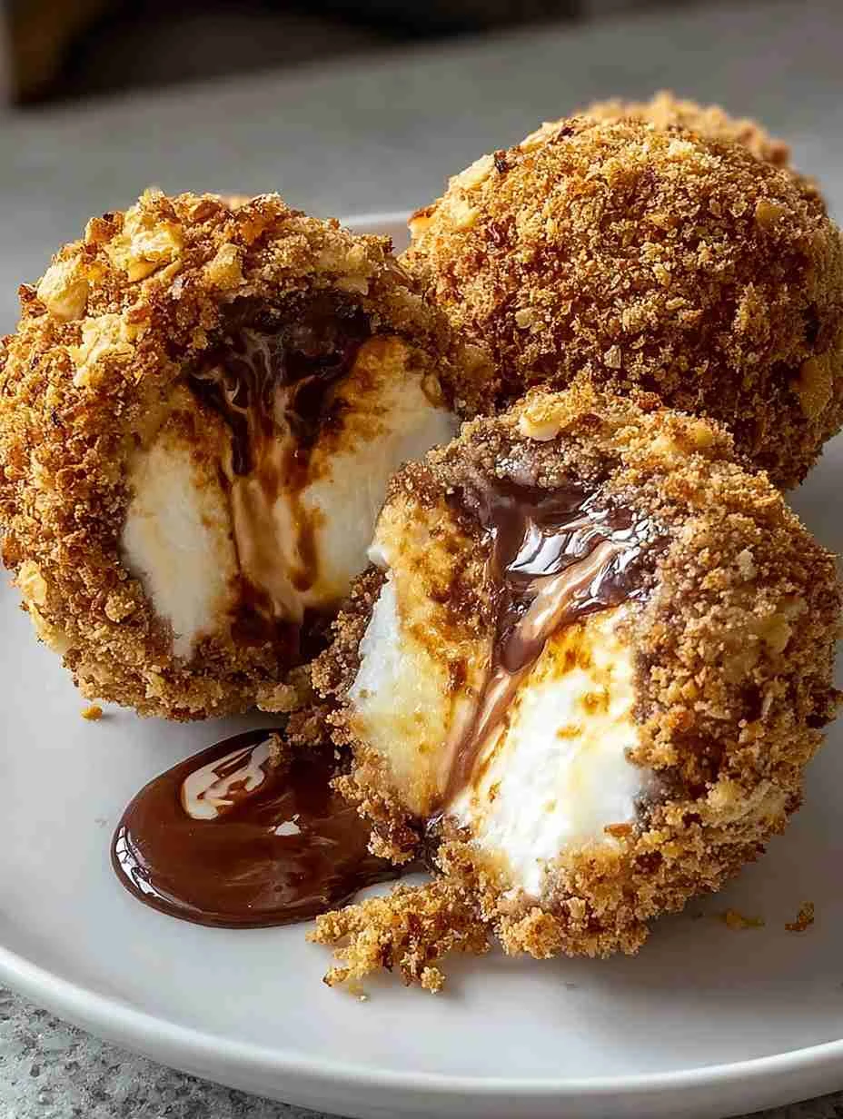 Irresistibly Crispy Fried S'mores Recipe Homemade Fried S'mores Bombs Best Dessert For S'mores Lovers Crispy S'mores Desse...