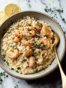 Lemon Garlic Shrimp Risotto