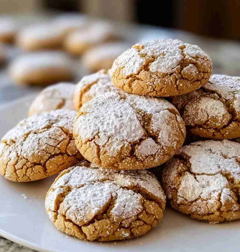 Maple Brown Sugar Crinkle Cookies Recipe Easy Maple Crinkle Cookies Baking Homemade Fall Cookie Ideas Best Maple Sugar Coo...