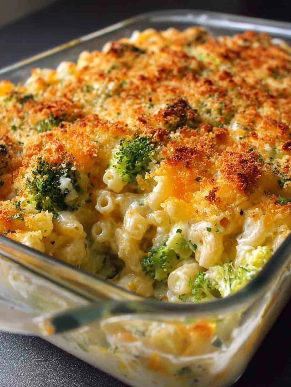 Mediterranean Broccoli Mac And Cheese Recipe Baked Broccoli Mac With Feta Cheese Healthy Broccoli Mac And Cheese Casserole...