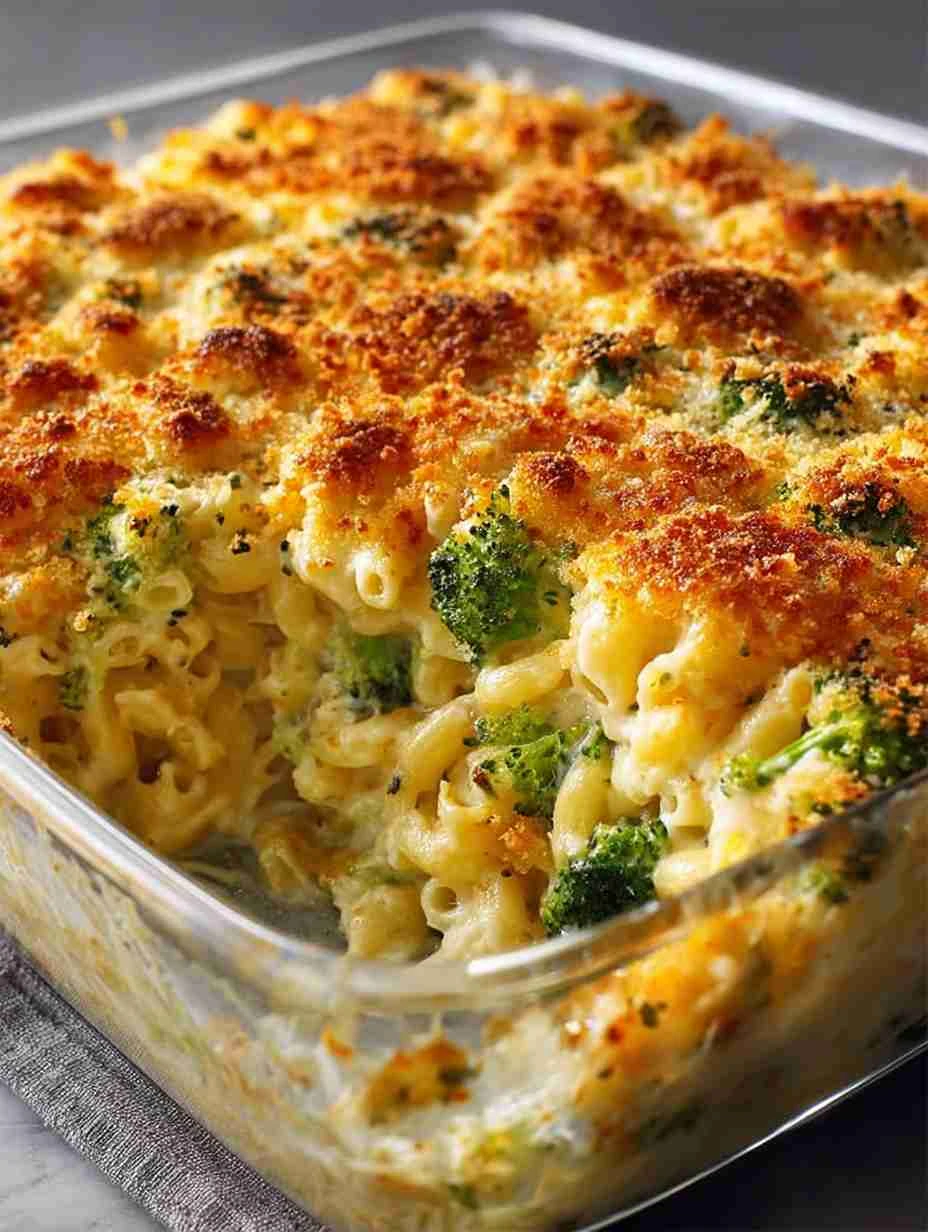 Mediterranean Broccoli Mac And Cheese Recipe Baked Broccoli Mac With Feta Cheese Healthy Broccoli Mac And Cheese Casserole...