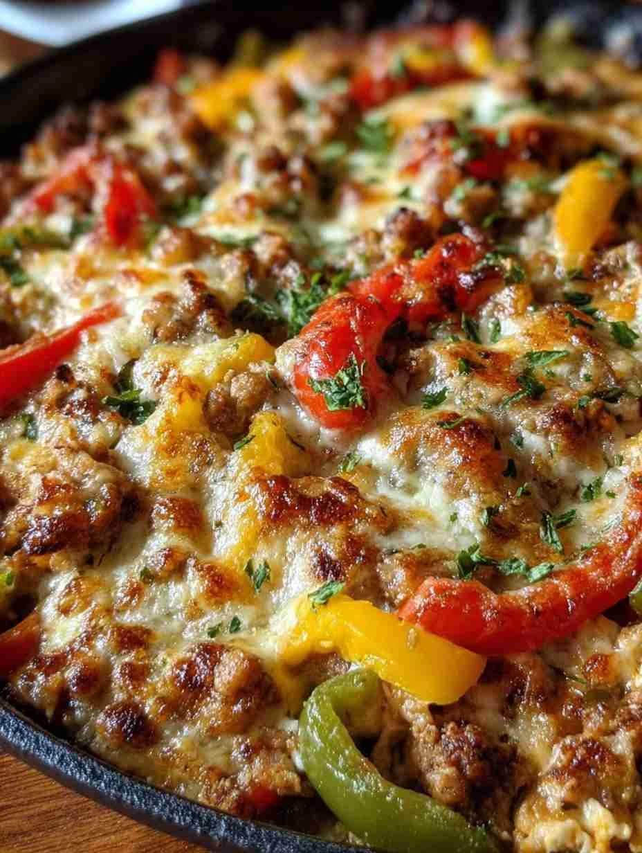 Mediterranean Cottage Cheese Skillet Recipe Easy Turkey Pepper Skillet Low Carb Turkey Cottage Cheese Skillet Healthy Medi...
