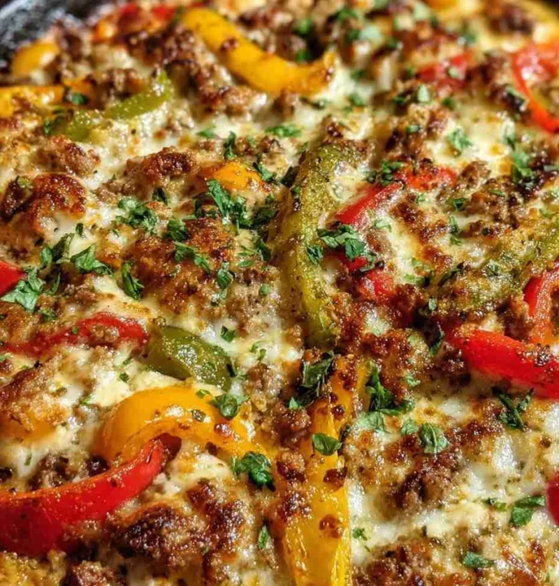 Mediterranean Cottage Cheese Skillet Recipe Easy Turkey Pepper Skillet Low Carb Turkey Cottage Cheese Skillet Healthy Medi...