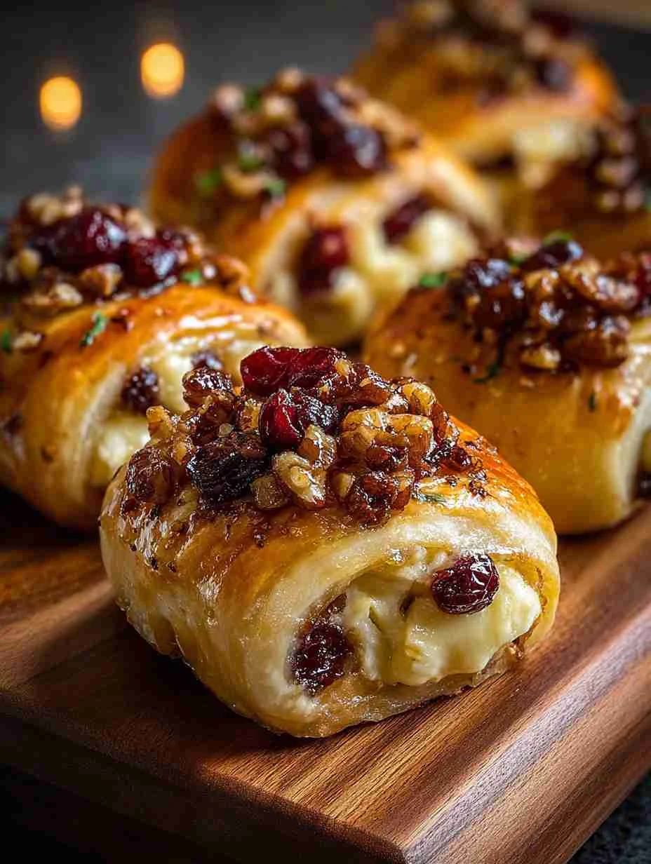 Mediterranean Cranberry Walnut Brie Recipe Baked Brie With Cranberries And Walnuts How To Make Mediterranean Brie Rolls Cr...