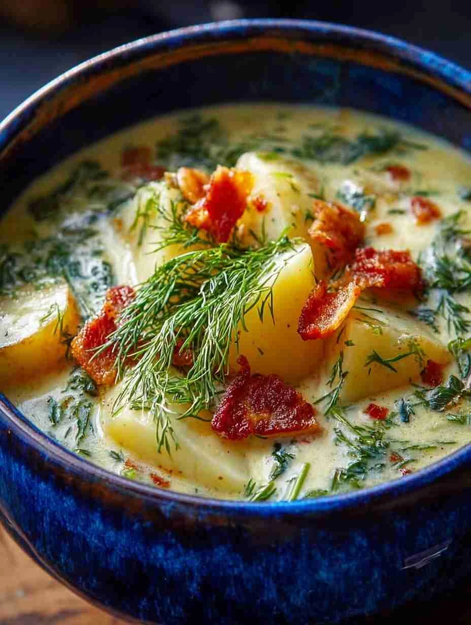 Mediterranean Creamy Potato Dill Soup Recipe Best Creamy Dill Potato Soup Homemade Mediterranean Potato Soup Creamy Potato...