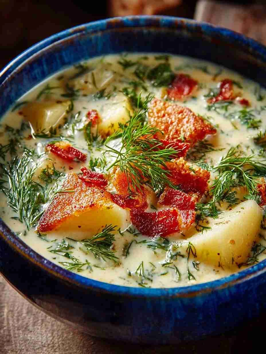 Mediterranean Creamy Potato Dill Soup Recipe Best Creamy Dill Potato Soup Homemade Mediterranean Potato Soup Creamy Potato...