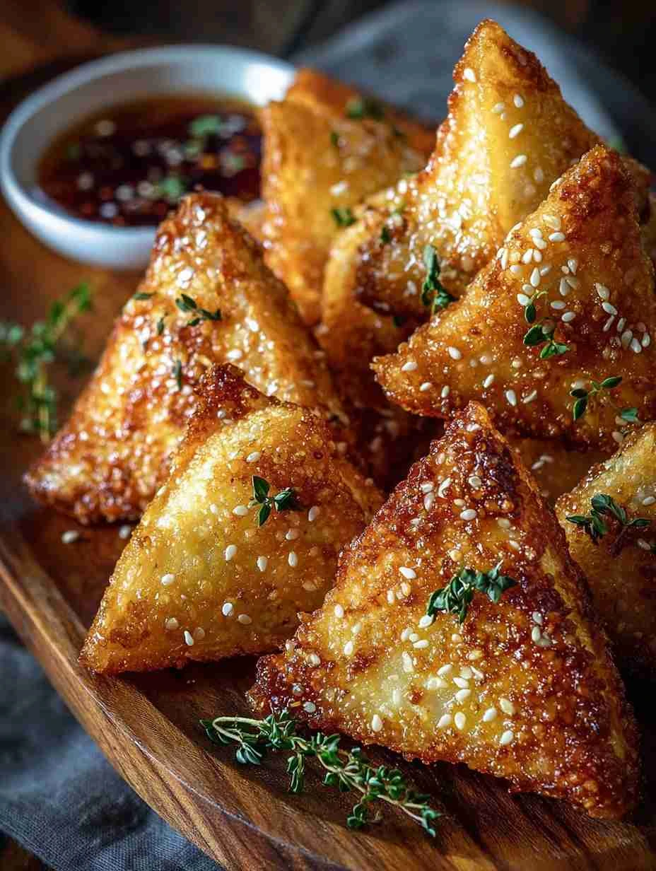Mediterranean Crispy Feta Triangles Recipe Fried Feta Triangles With Chili Honey How To Make Crispy Feta Triangles Best Ch...