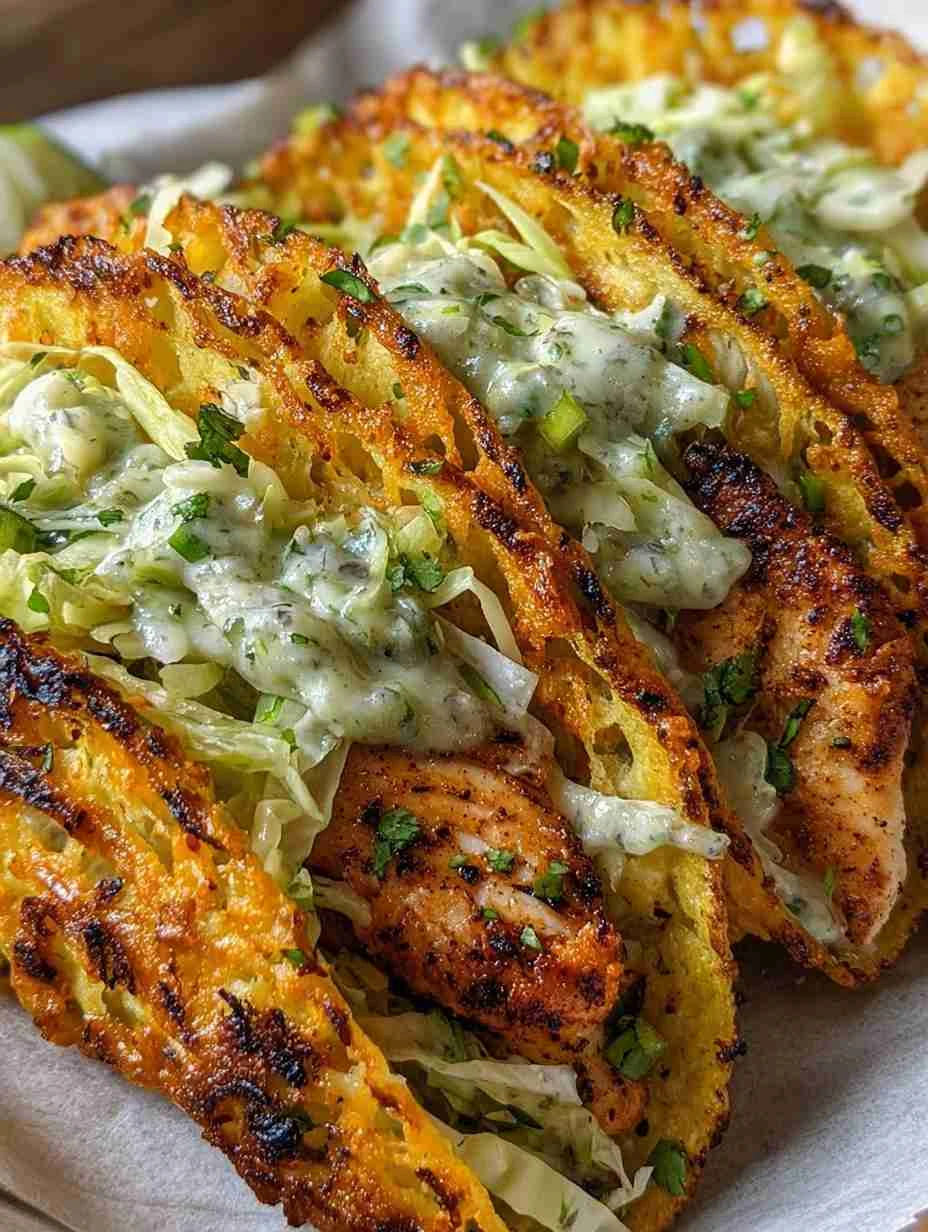 Mediterranean Dill Pickle Chicken Taco Recipe Crispy Cheese Lace Taco Shells Smash Chicken Tacos With Mediterranean Flavor...