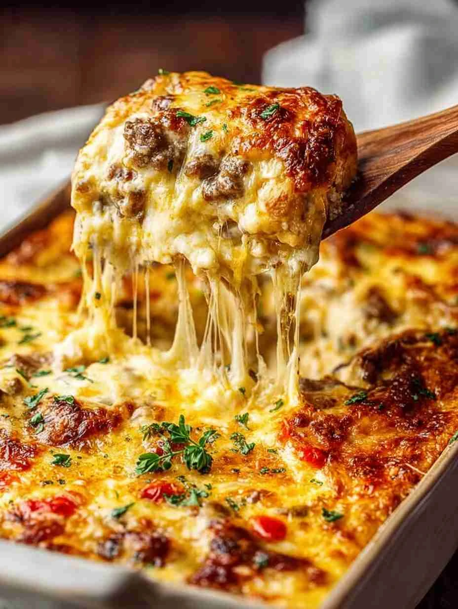 Mediterranean Grandma’s Homestyle Philly Cheese Steak Casserole