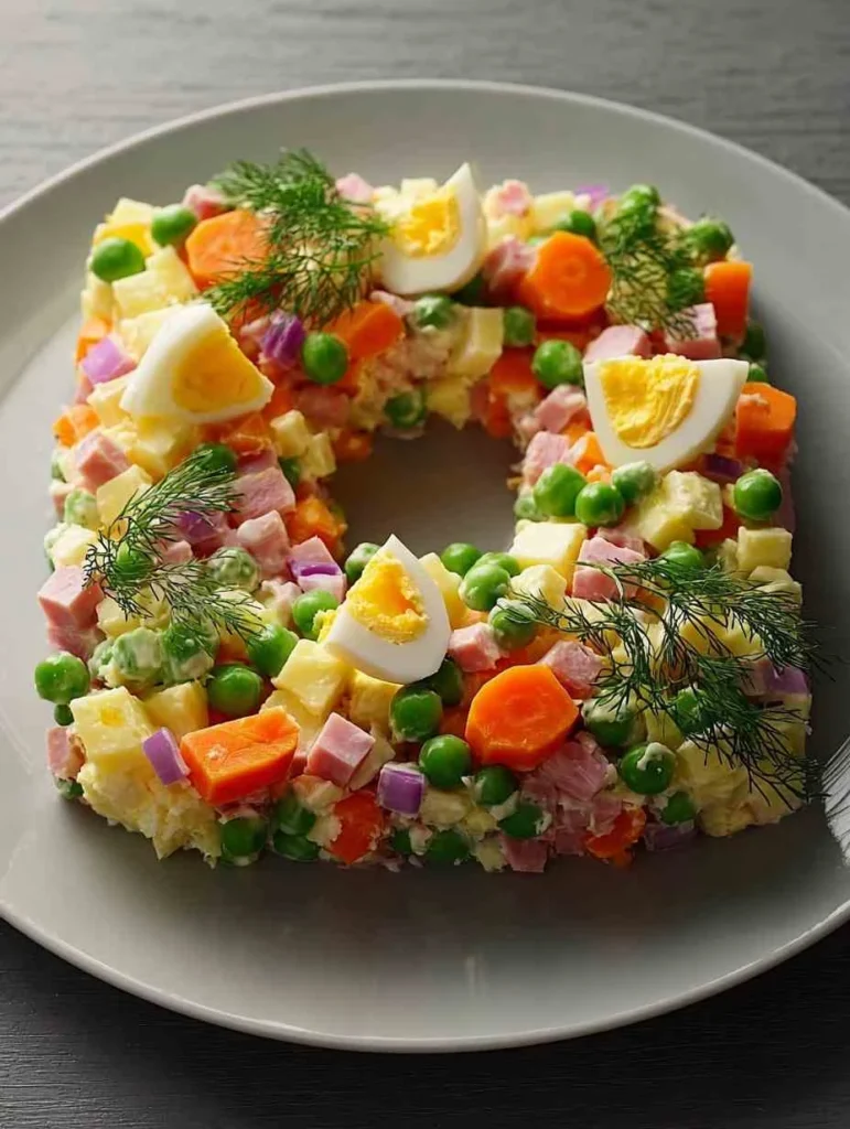 Olivier Salad Wreatg