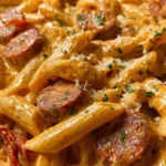 Creamy Cajun Spicy Sausage Rotini