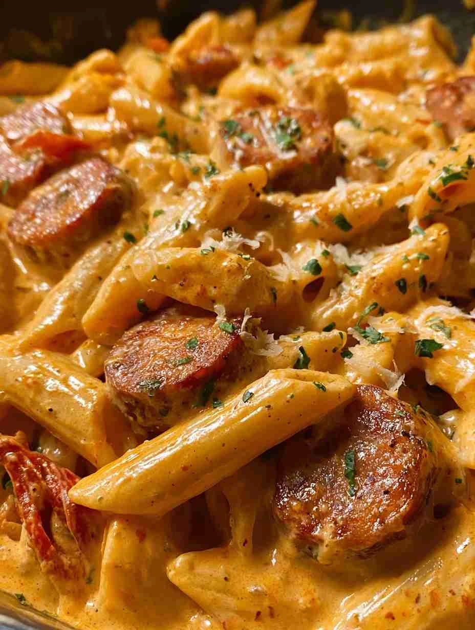 One-Pot Creamy Bold Smoky Cajun Ranch Sausage Pasta
