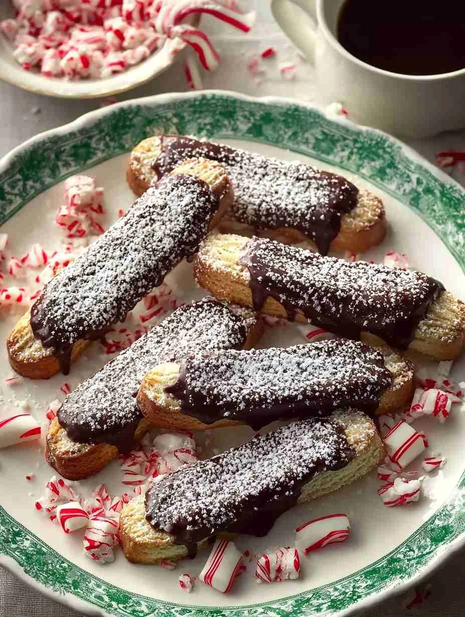 Peppermint Puff Pastry Sticks for a Festive Treat Delight