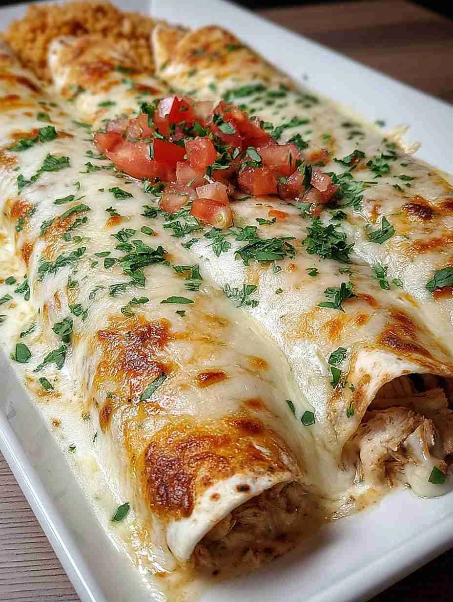 Queso Chicken Enchiladas