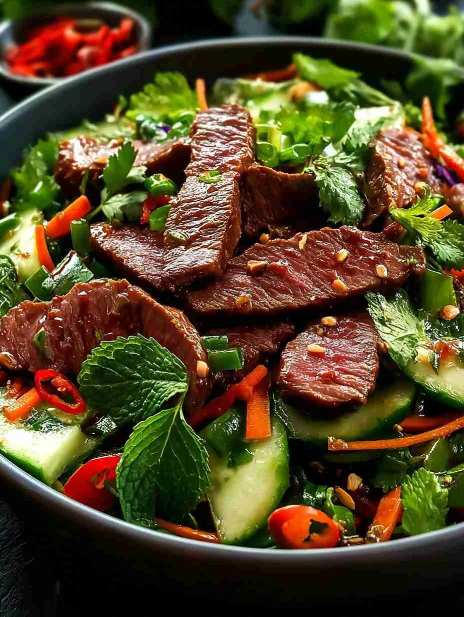 Quick Thai Beef Salad Recipes Thai Beef Salad Meal Prep Ideas Healthy Thai Beef Salad For Dinner Low-calorie Thai Beef Sal...