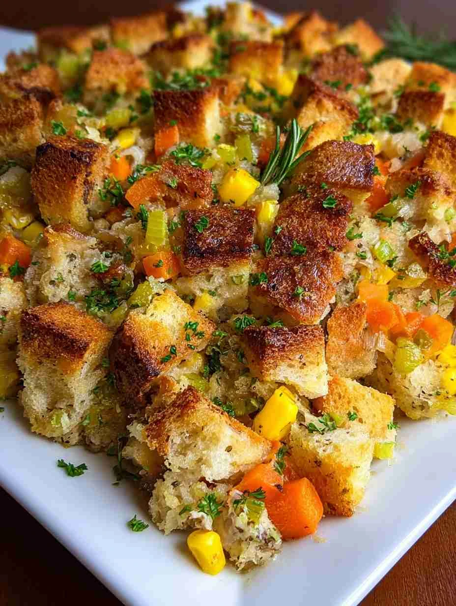 Rotisserie Chicken Stuffing Casserole