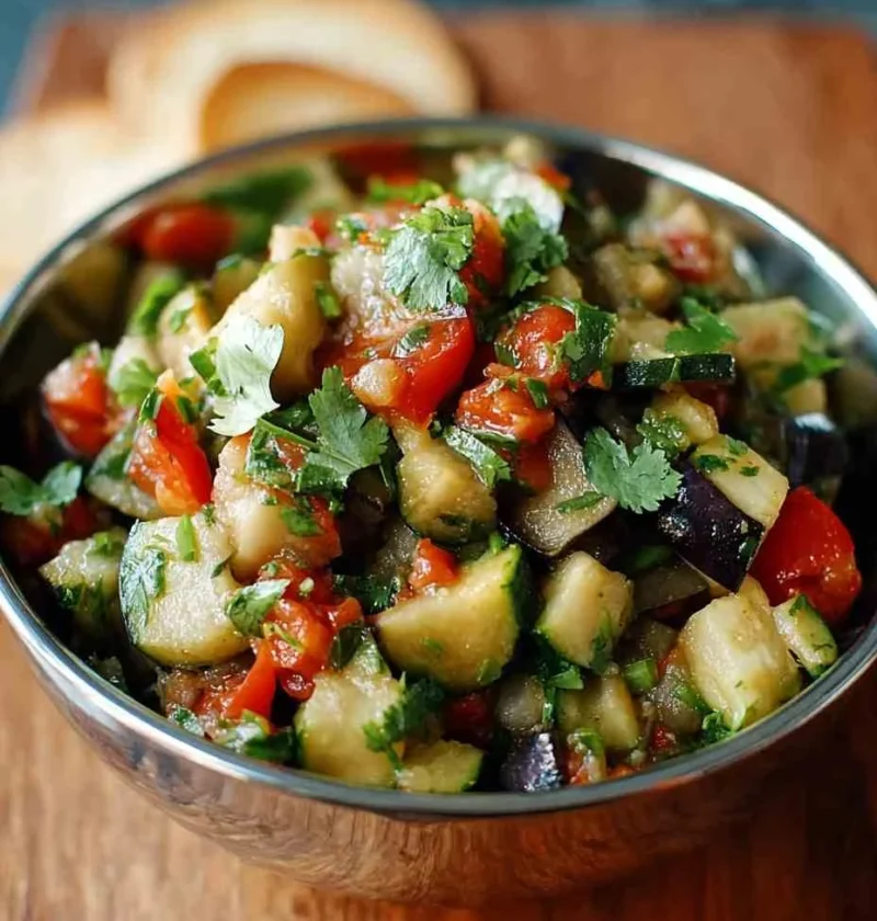 Sephardic Eggplant Salad Recipe Homemade Sephardic Eggplant Salad Savory Eggplant Salad Sephardic Style Traditional Sephar...